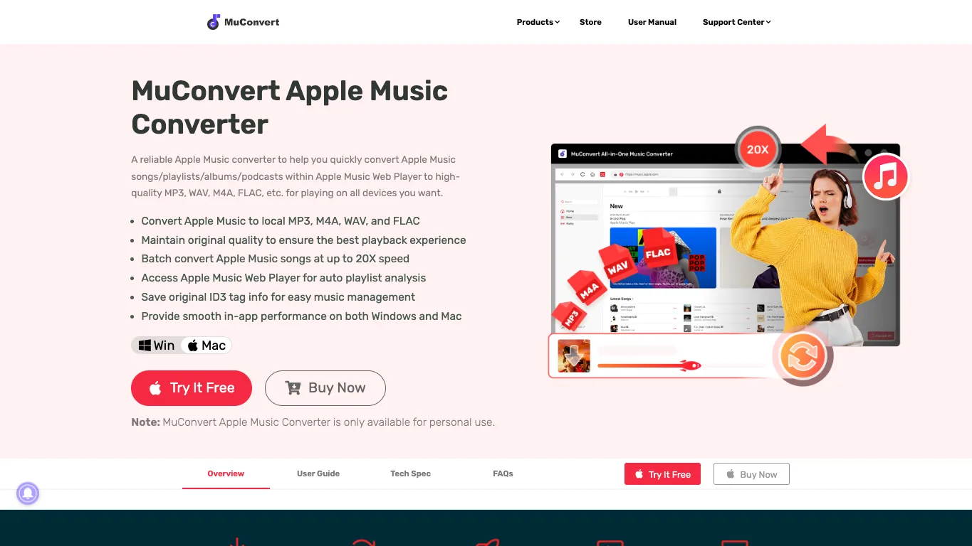Öffentliche Produktseite von MuConvert Apple Music Converter