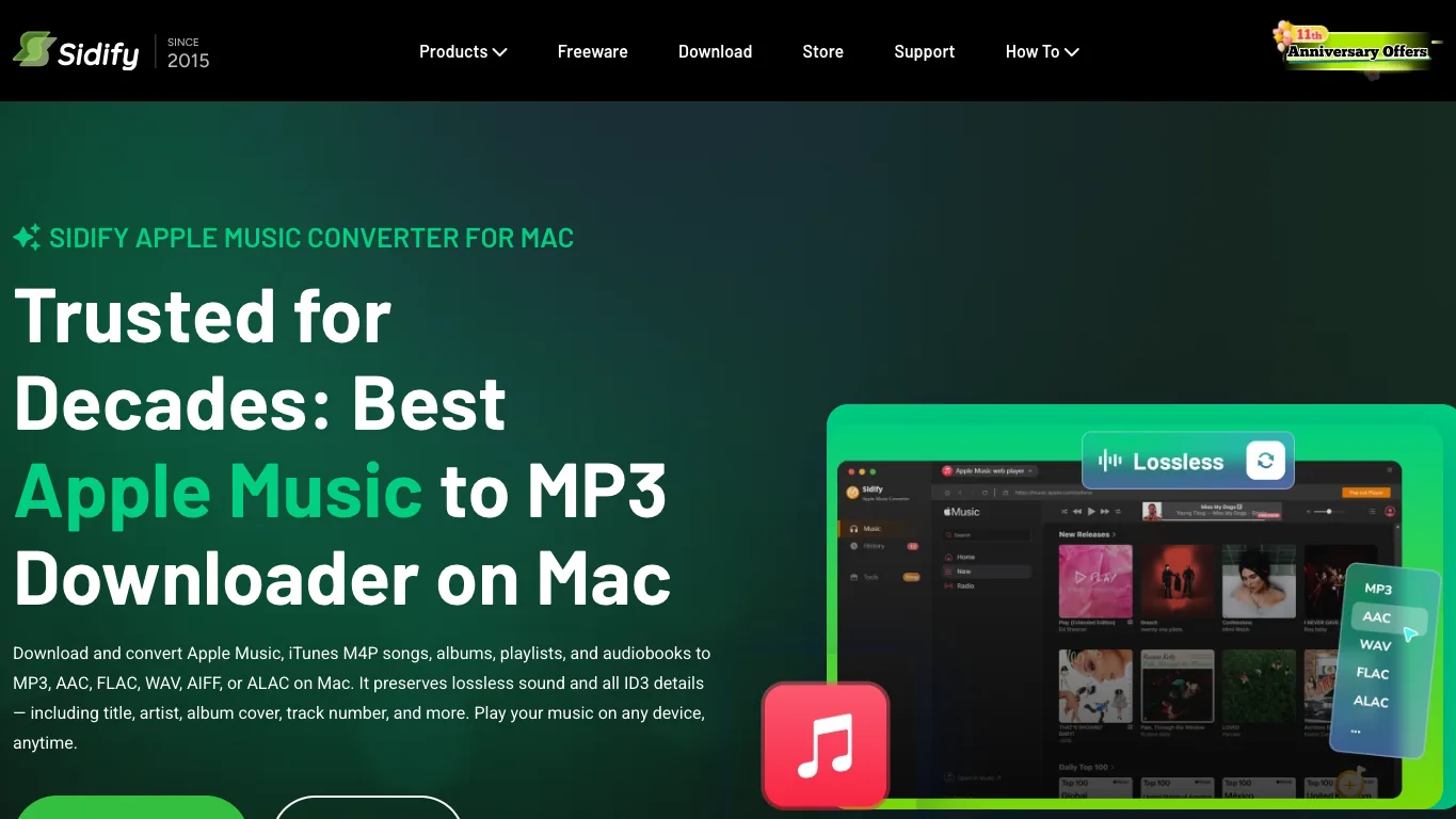 Öffentliche Produktseite von Sidify Apple Music Converter